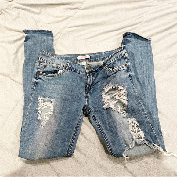 refuge Denim - refuge | heavily distressed skinny jeans
